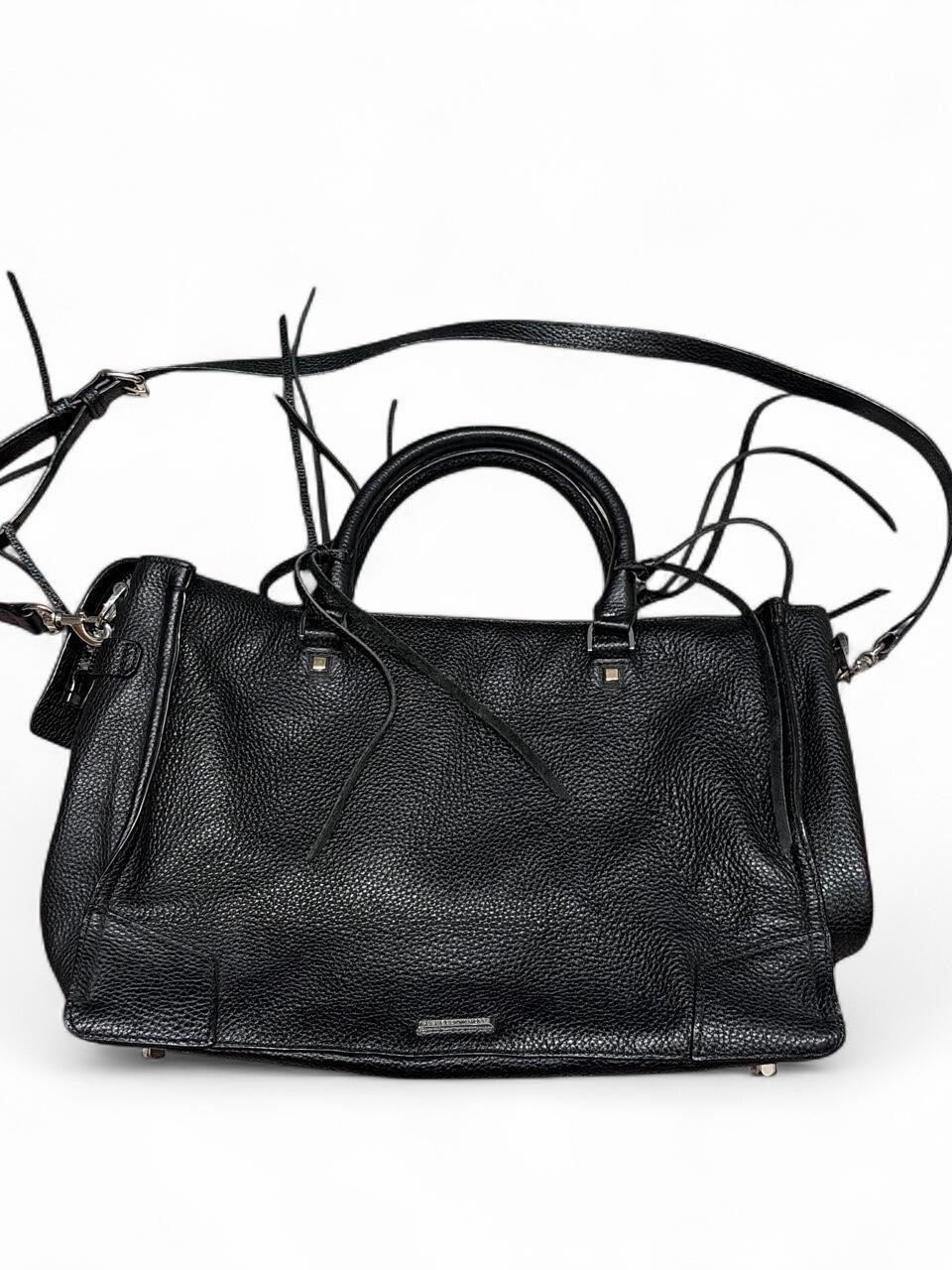 Rebecca Minkoff Black Pebbled Leather Crossbody Satchel